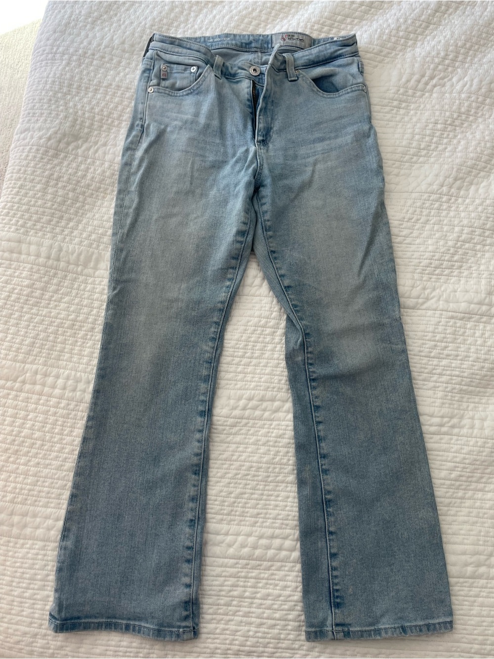 AG Adriano Goldschmied Light Blue Flare Jeans